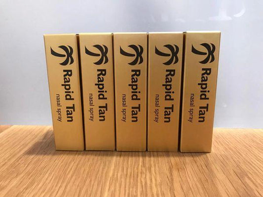 5 Bottles of Rapid Tan double strength nasal sprays.