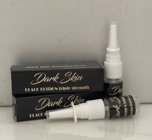2 Bottles of Dark Skin Black edition Triple strength nasal tanners
